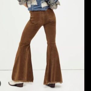 Free People Float on Flare Brown corduroy bellbottoms  size 27